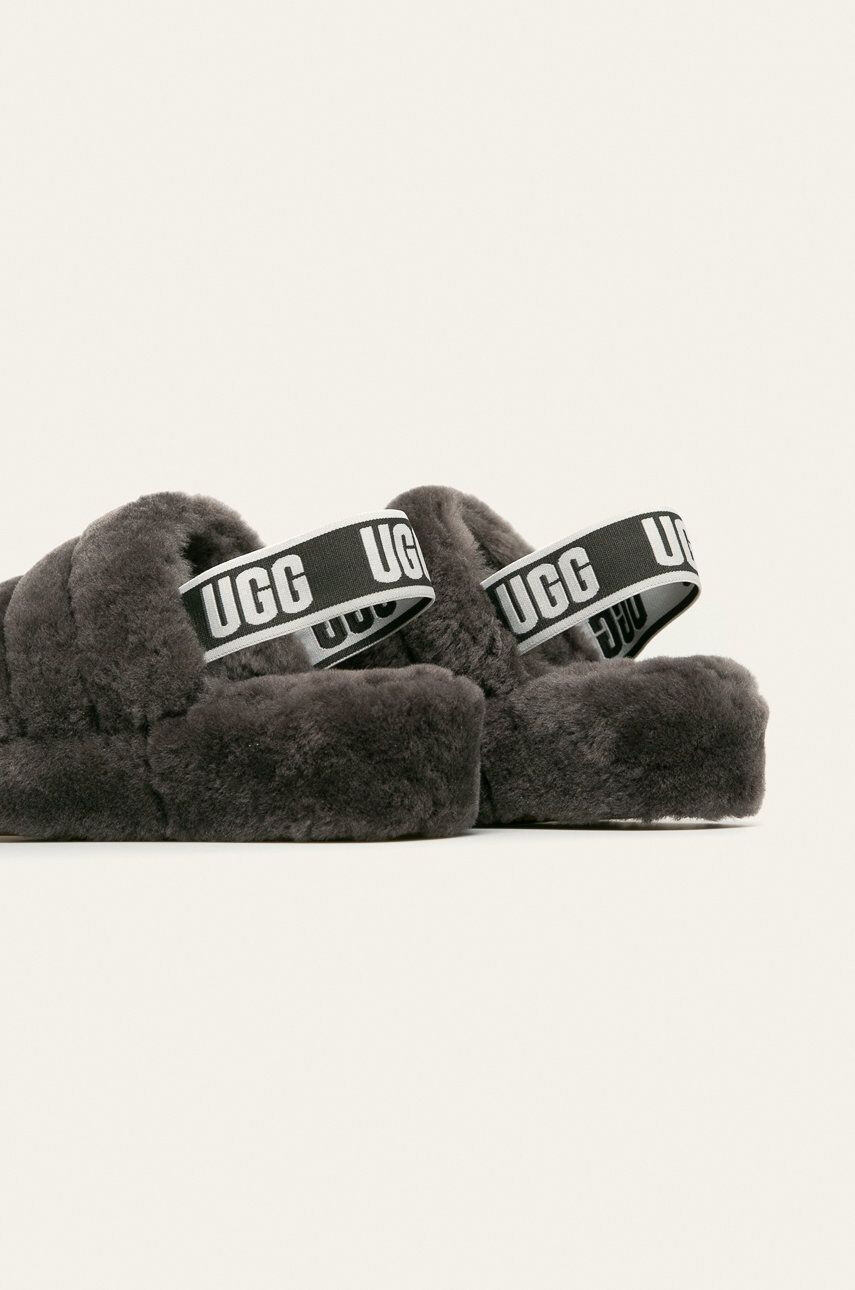 Ugg Sandály W Fluff Yeah Slide 1095119-CHARC - Pepit.cz