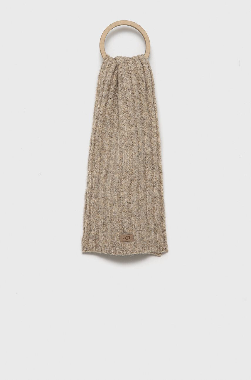 Ugg Šátek z vlněné směsi Boucle Ribbed Scarf - Pepit.cz