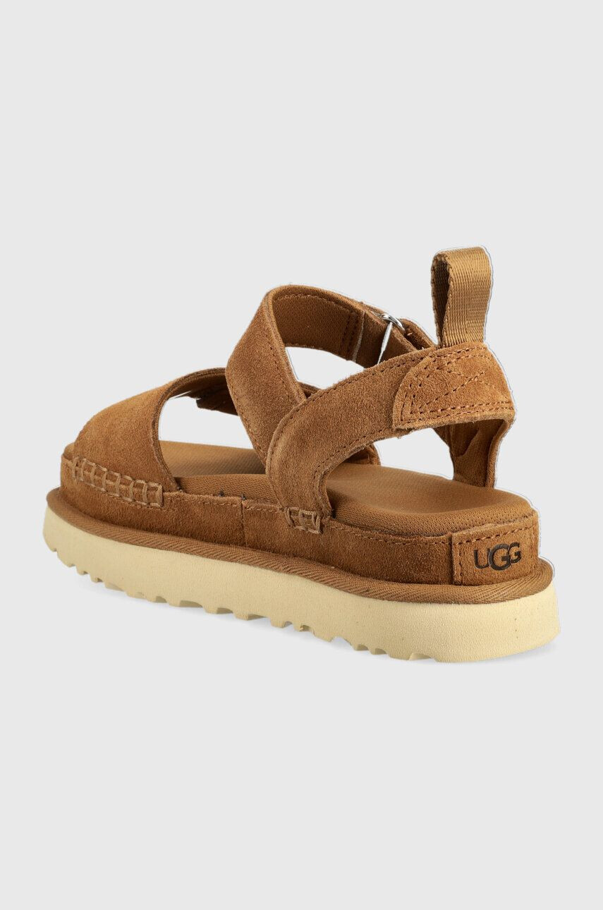 Ugg Semišové sandály Goldenstar dámské černá barva na platformě 1141493 - Pepit.cz