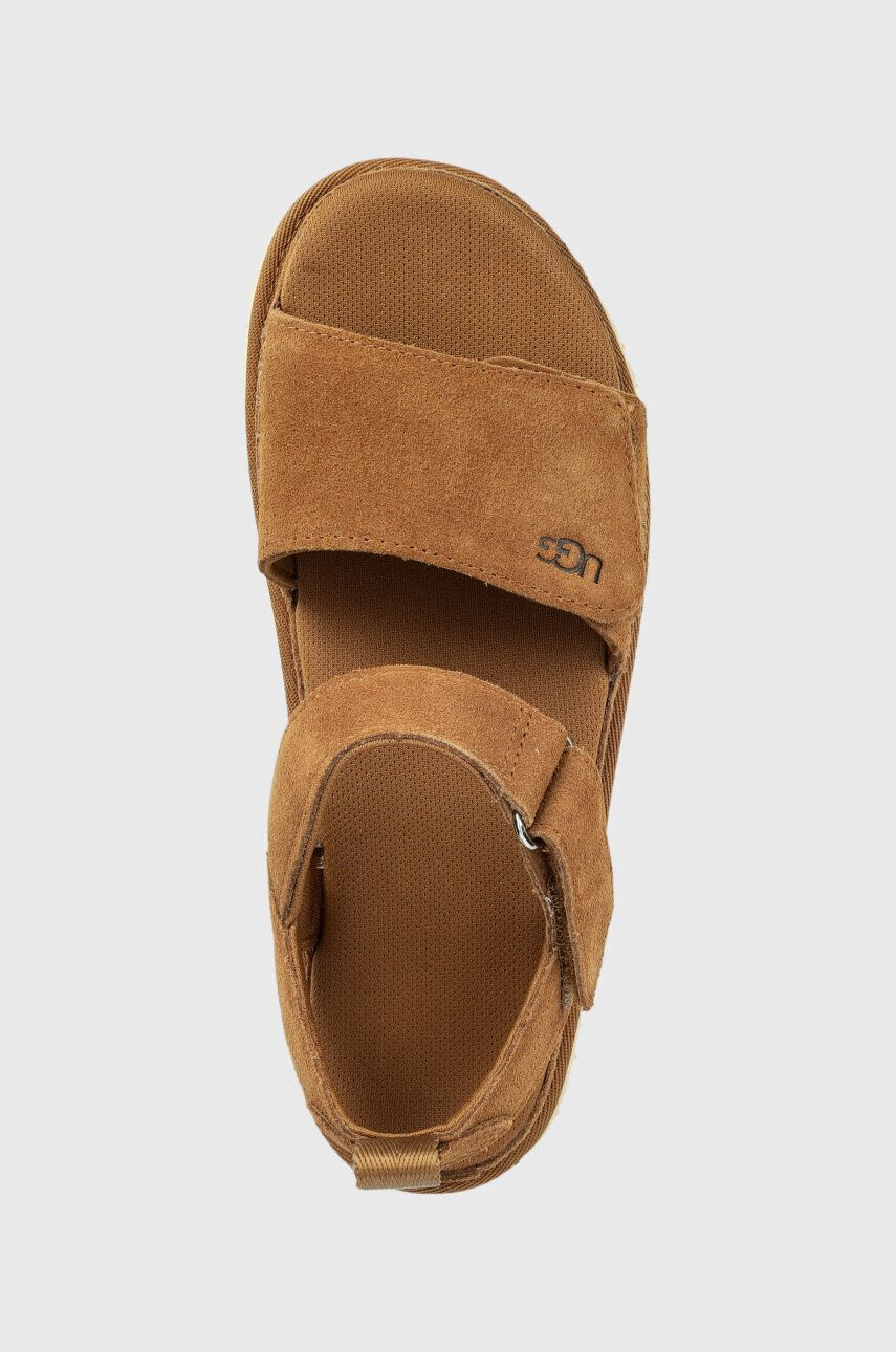 Ugg Semišové sandály Goldenstar dámské černá barva na platformě 1141493 - Pepit.cz