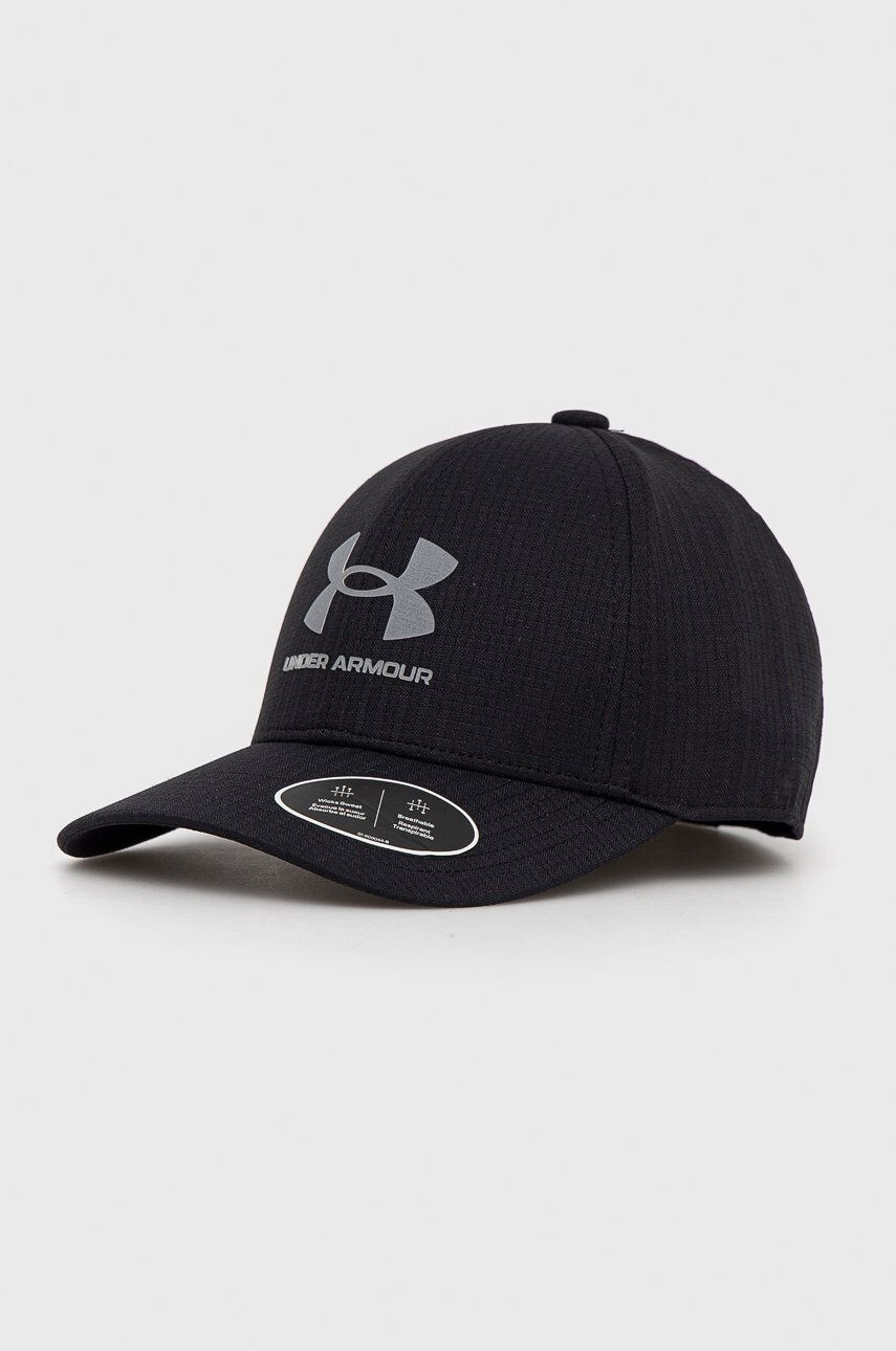 Under Armour Dětská baseballová čepice černá barva s potiskem - Pepit.cz