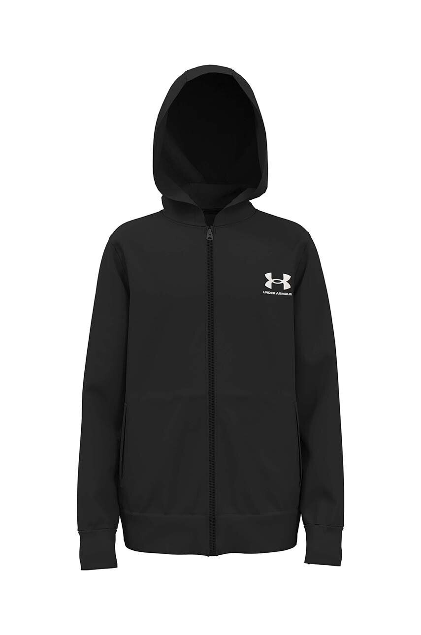 Under Armour Dětská mikina růžová barva s potiskem - Pepit.cz