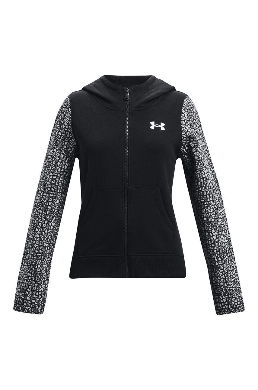 Under Armour Dětská mikina černá barva hladká - Pepit.cz