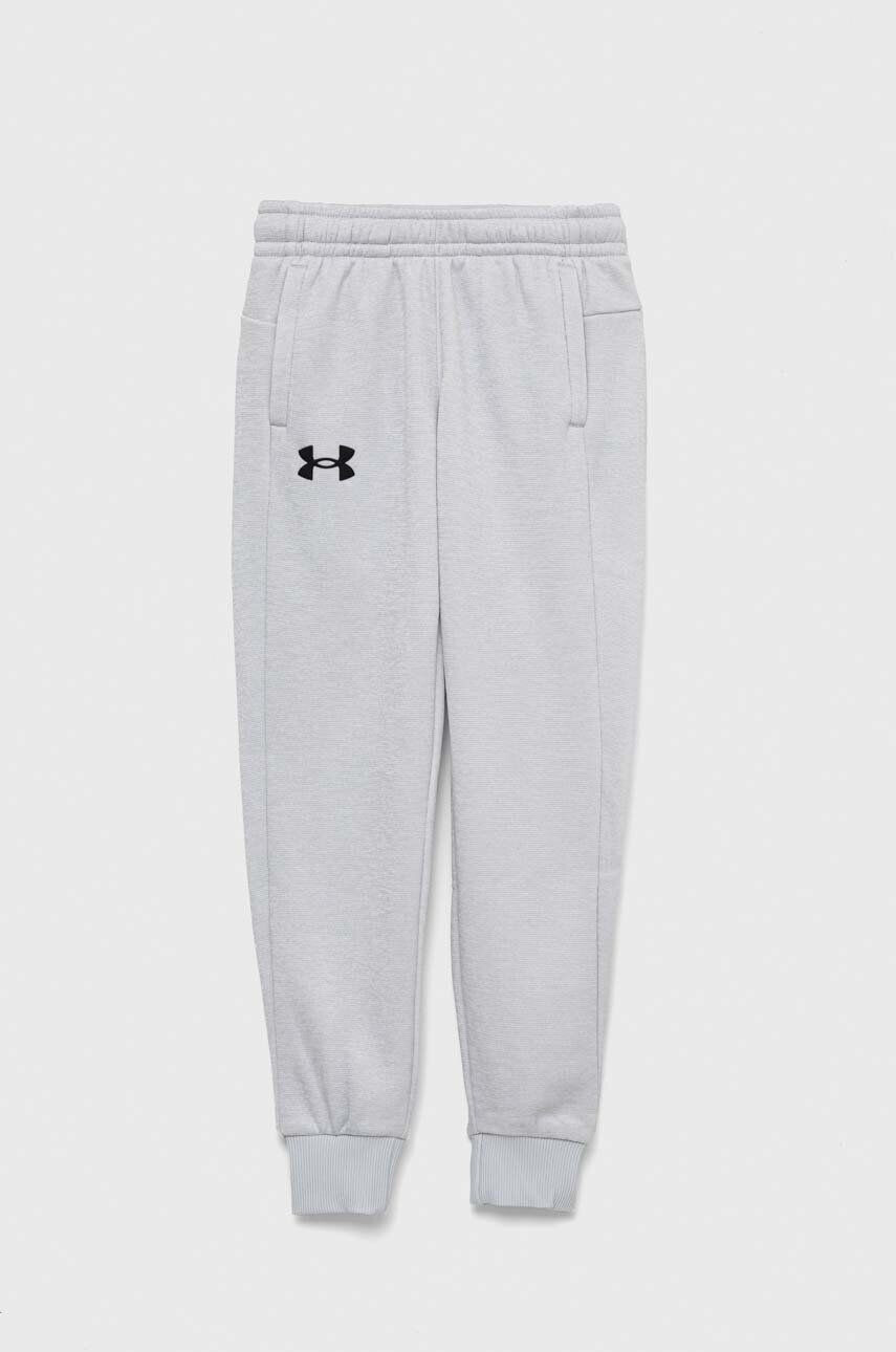 Under Armour Dětské tepláky šedá barva hladké - Pepit.cz