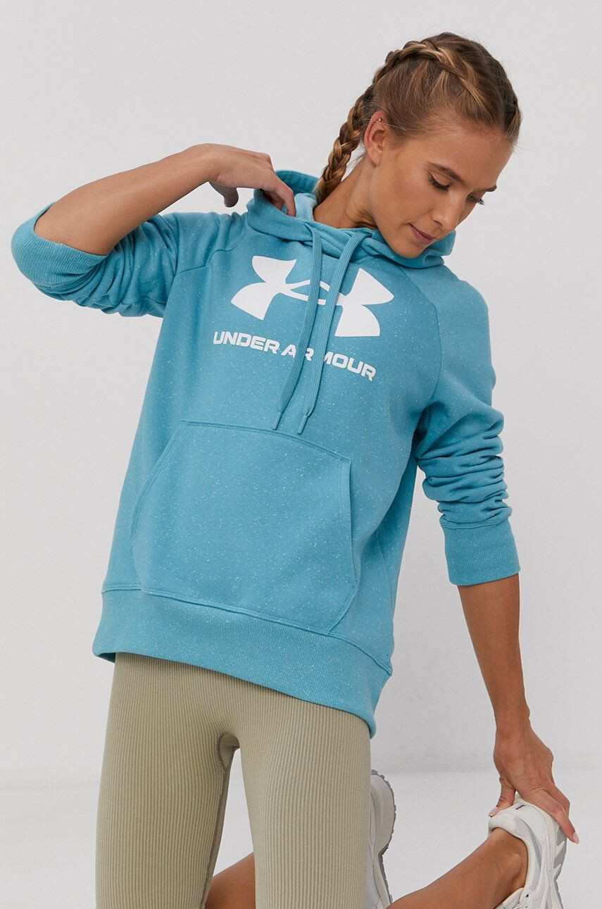 Under Armour Mikina pánská černá barva s kapucí s aplikací - Pepit.cz