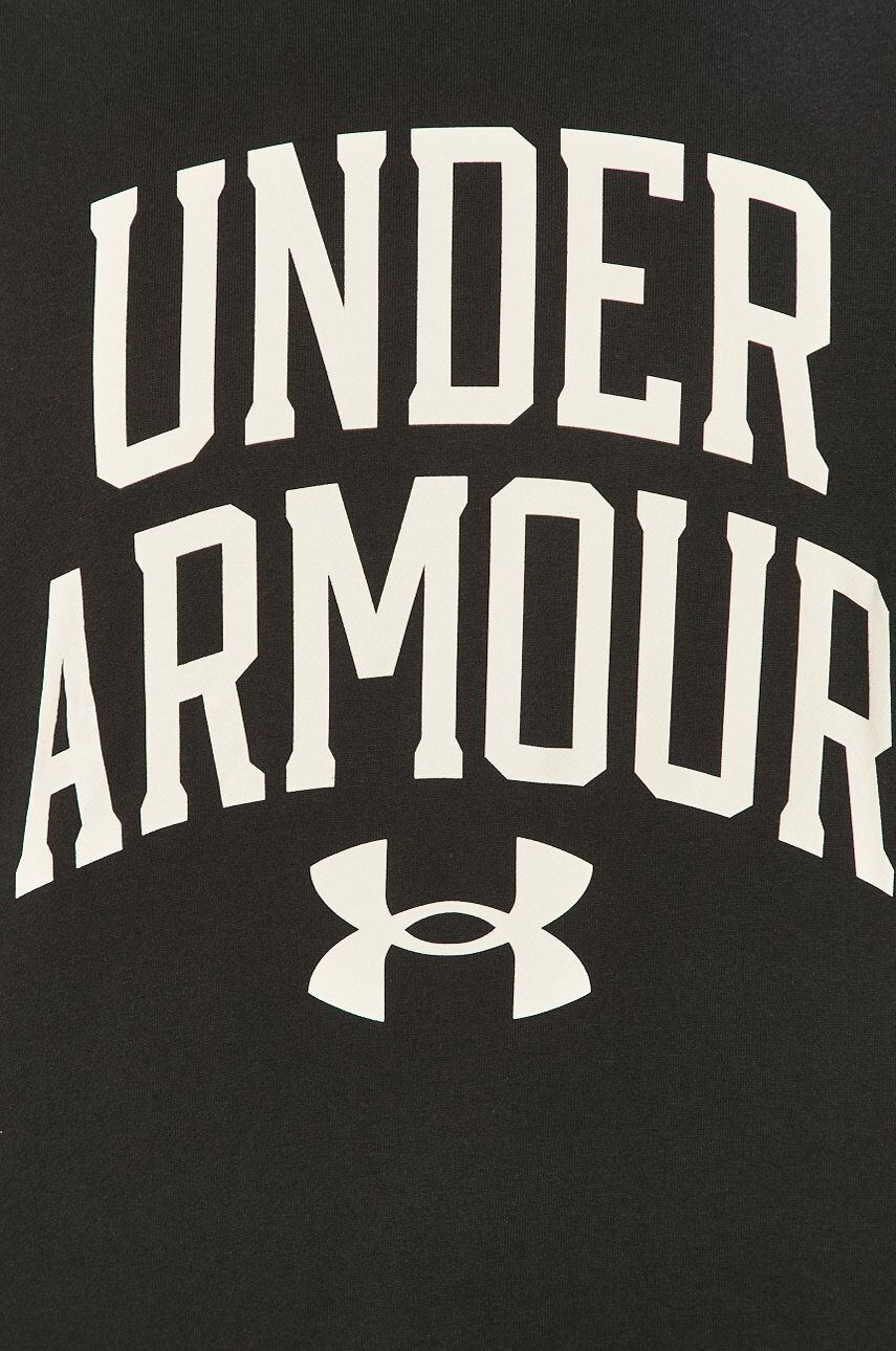 Under Armour Mikina 1361561 pánská černá barva s potiskem - Pepit.cz