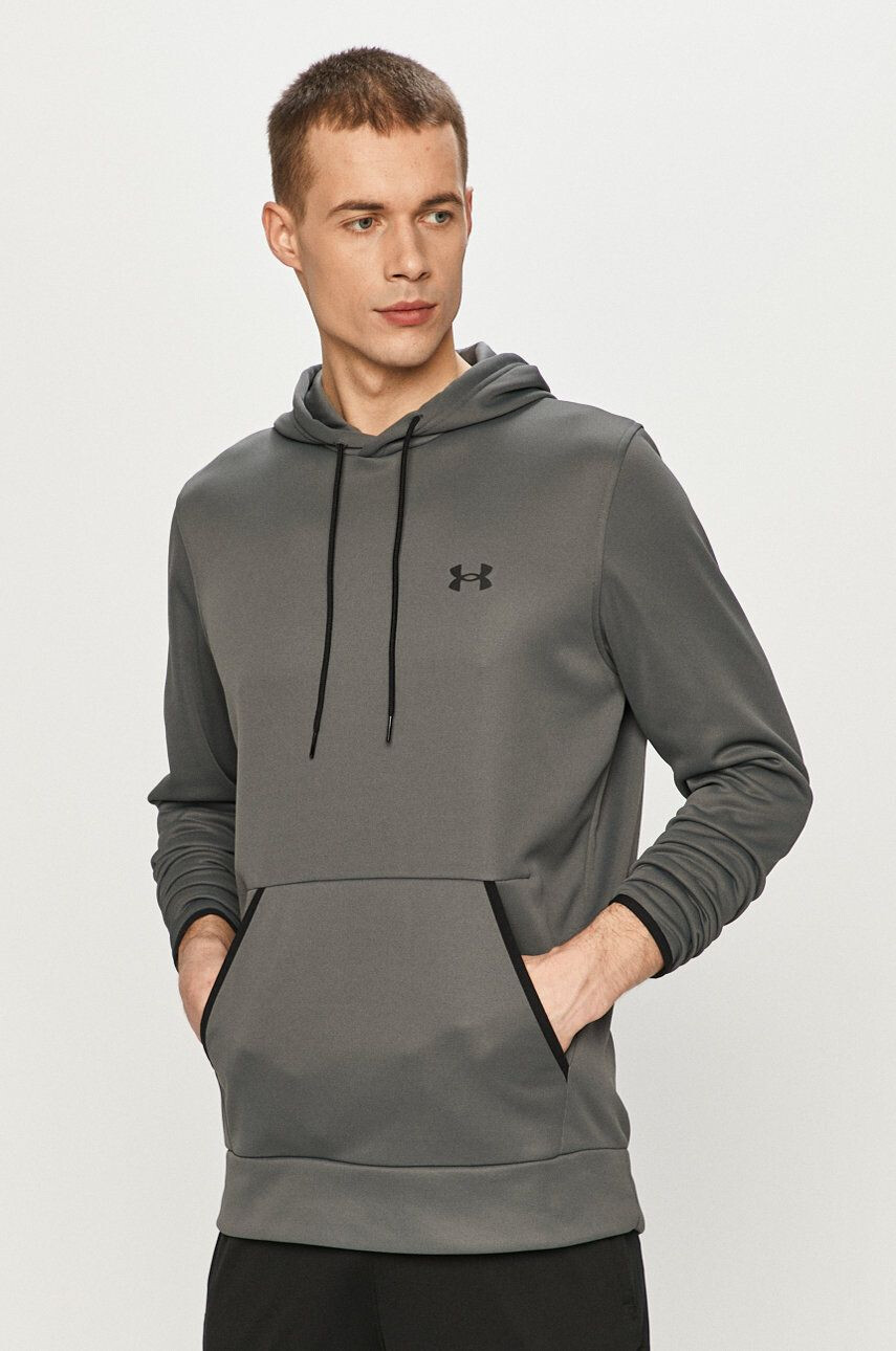 Under Armour Mikina pánská šedá barva s kapucí s potiskem 1357093-652 - Pepit.cz