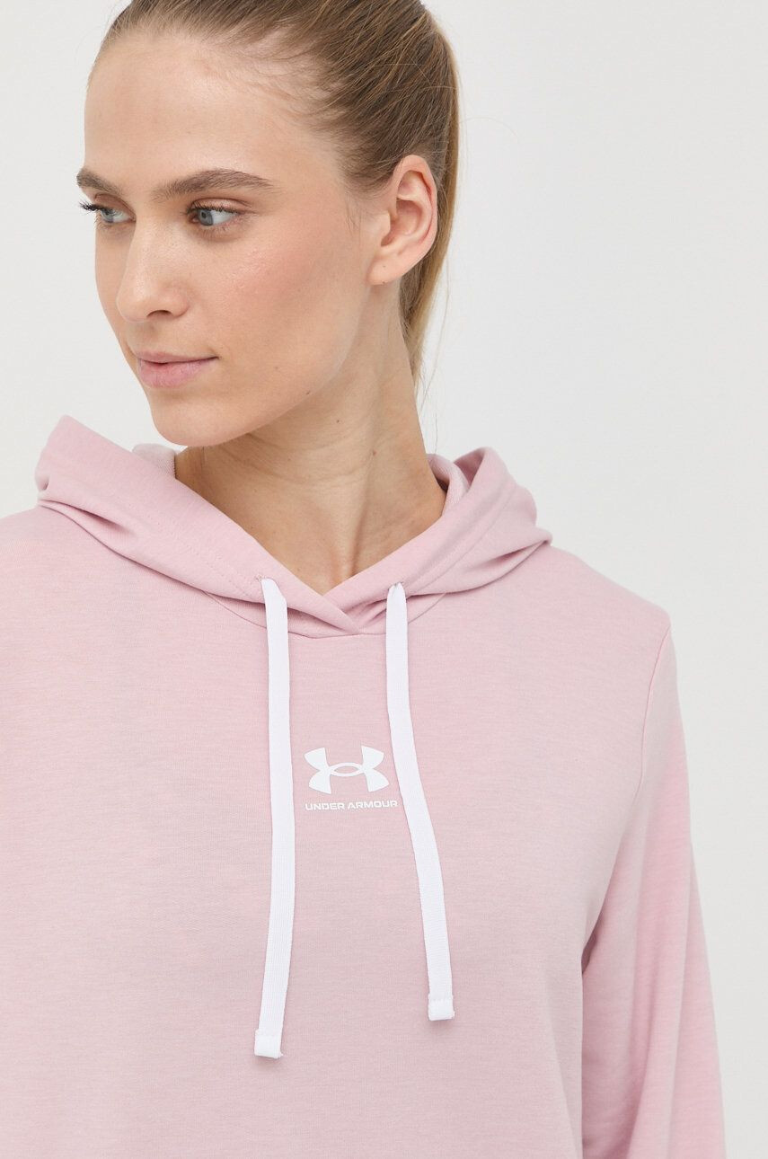 Under Armour Mikina 1369855 dámská růžová barva s potiskem - Pepit.cz