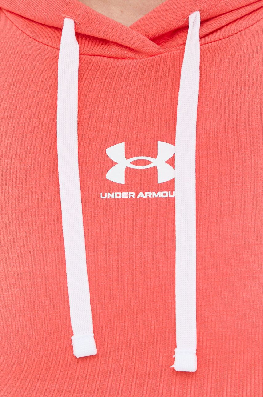 Under Armour Mikina 1369855 dámská červená barva s potiskem - Pepit.cz