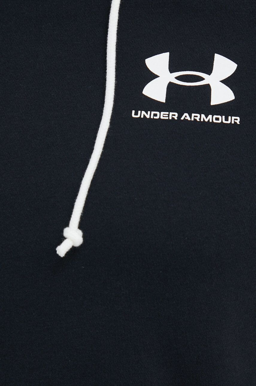 Under Armour Mikina 1370401 pánská černá barva s potiskem - Pepit.cz