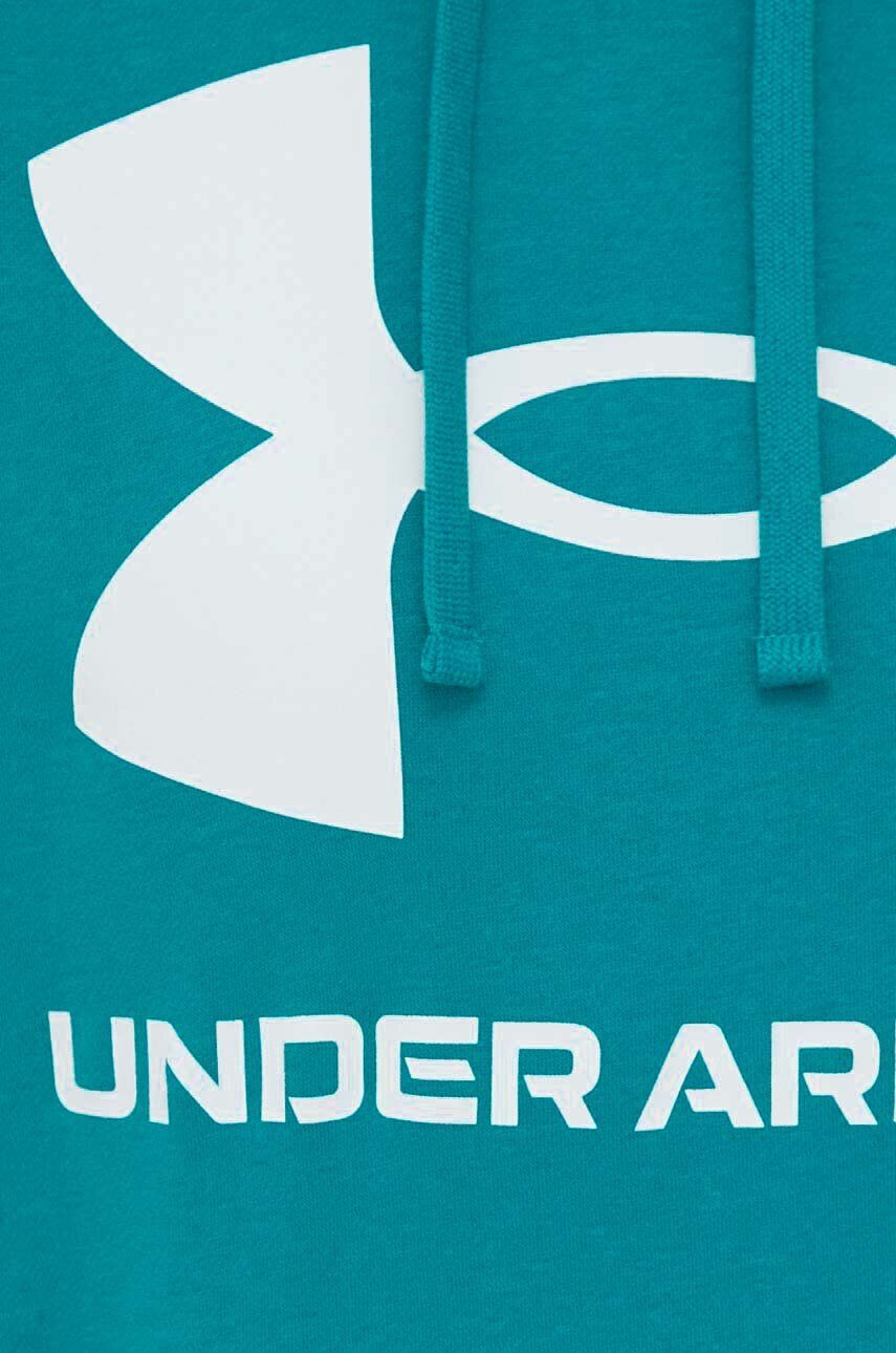 Under Armour Mikina pánská zelená barva s kapucí s potiskem 1357093-652 - Pepit.cz