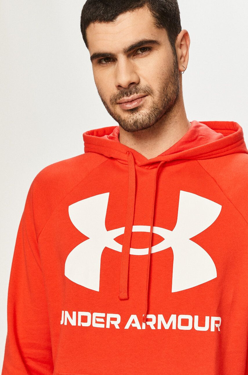 Under Armour Mikina pánská fialová barva s kapucí s potiskem - Pepit.cz