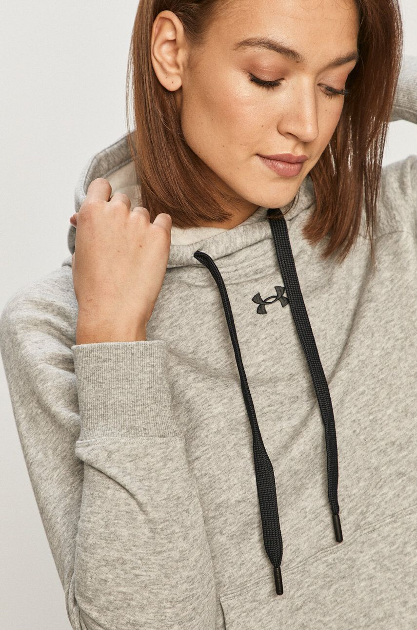 Under Armour Mikina dámská šedá barva hladká 1356317-100 - Pepit.cz