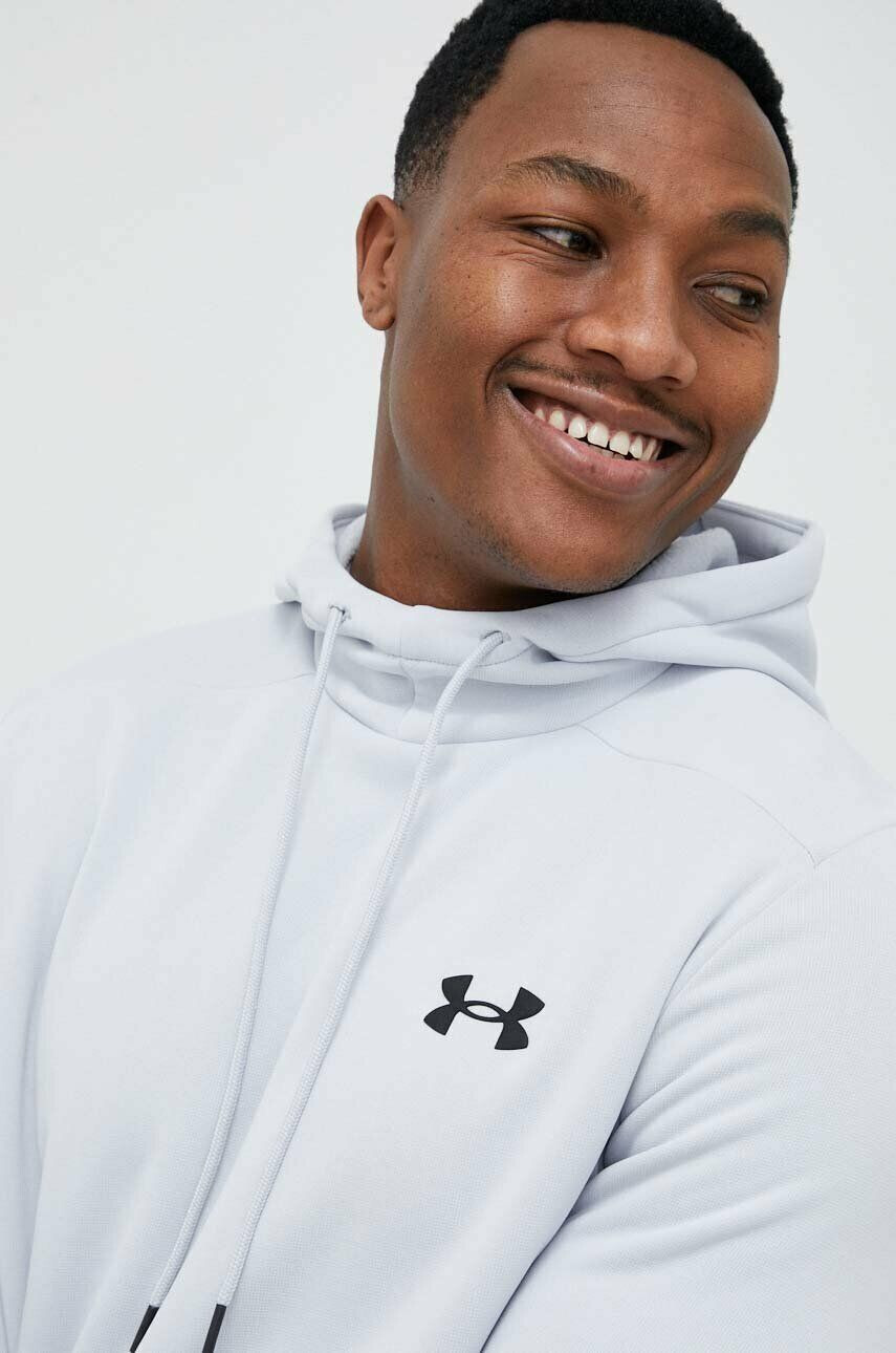 Under Armour Tepláková mikina šedá barva s kapucí - Pepit.cz