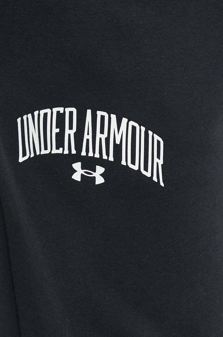 Under Armour Tepláky pánské černá barva s potiskem - Pepit.cz