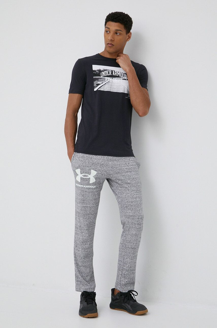 Under Armour Tepláky 1361644 pánské šedá barva hladké - Pepit.cz