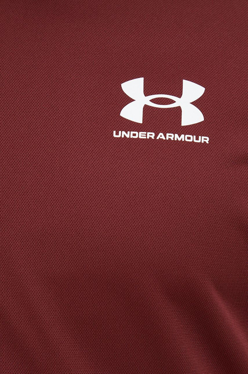 Under Armour Tréninková mikina Pique hnědá barva - Pepit.cz