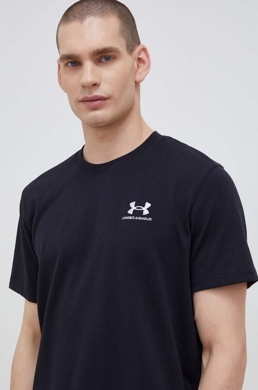 Under Armour Tréninkové tričko Logo Embroidered černá barva - Pepit.cz