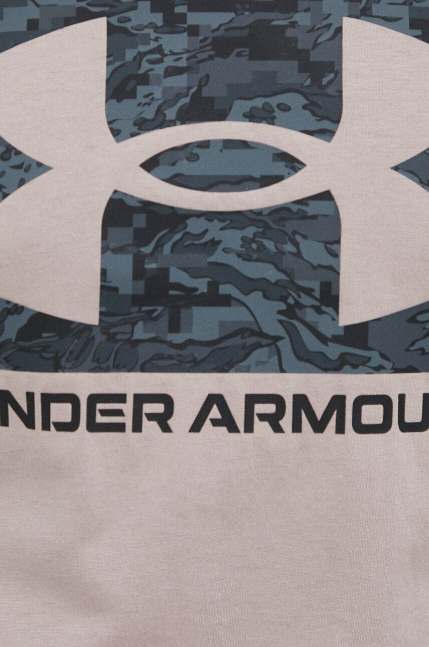 Under Armour Tričko hnědá barva s potiskem - Pepit.cz