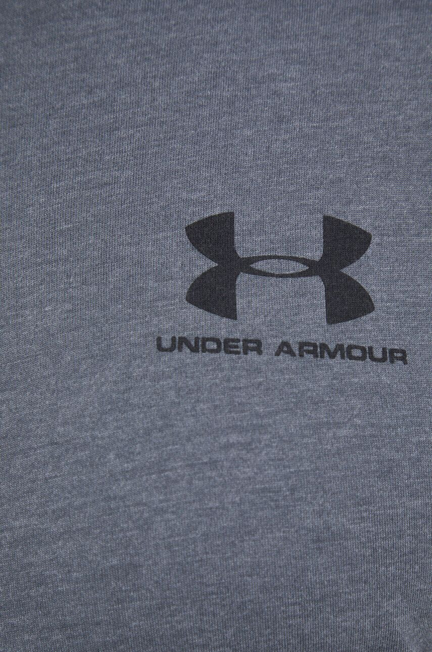 Under Armour Tričko s dlouhým rukávem šedá barva s potiskem 1329585-036 - Pepit.cz