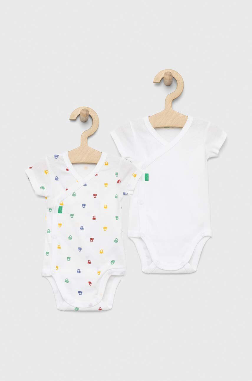 United Colors of Benetton Bavlněné kojenecké body 2-pack - Pepit.cz