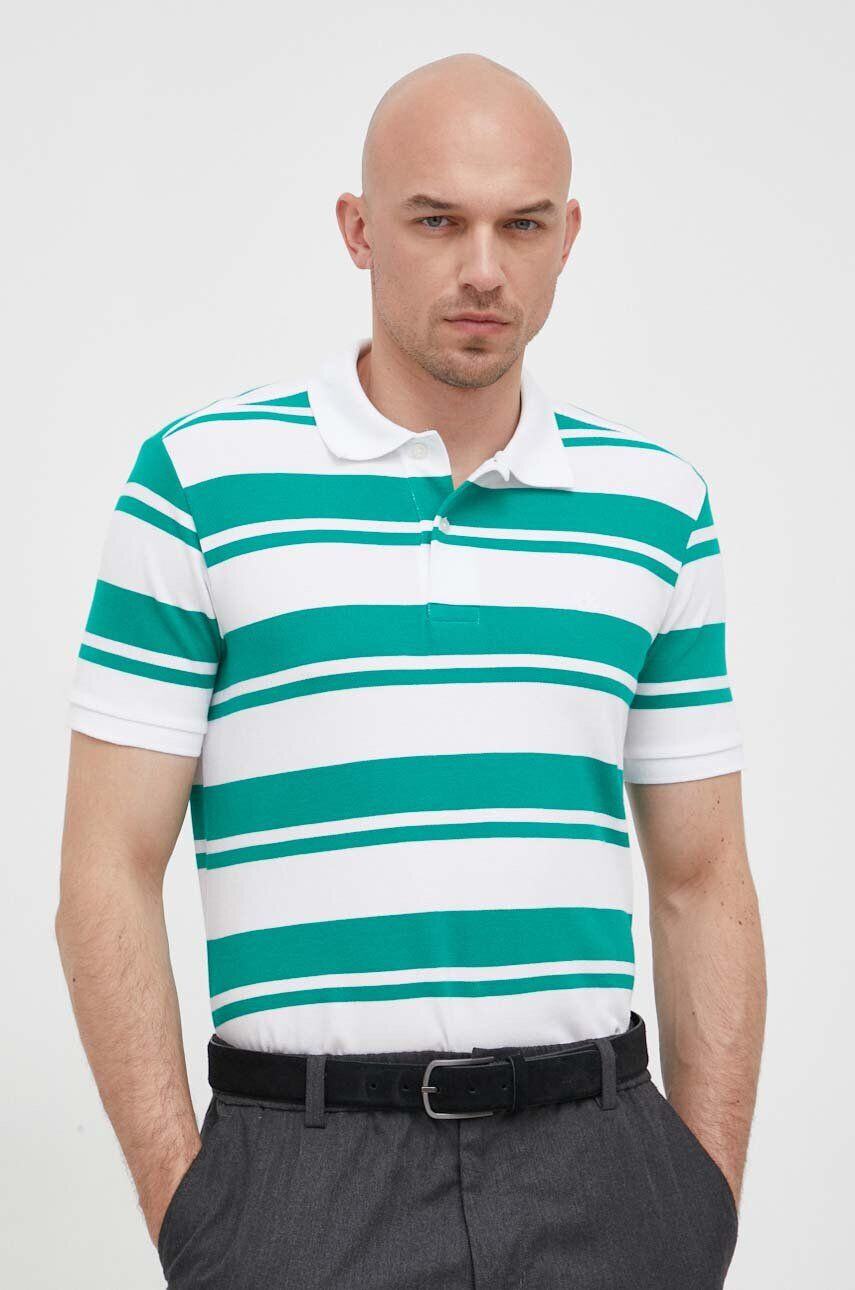 United Colors of Benetton Bavlněné polo tričko tmavomodrá barva - Pepit.cz