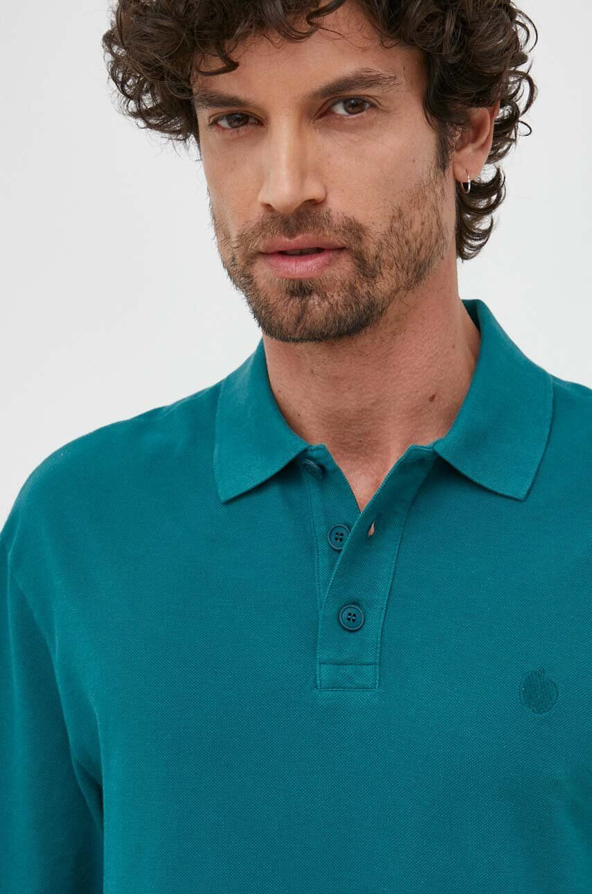 United Colors of Benetton Bavlněné polo tričko zelená barva - Pepit.cz