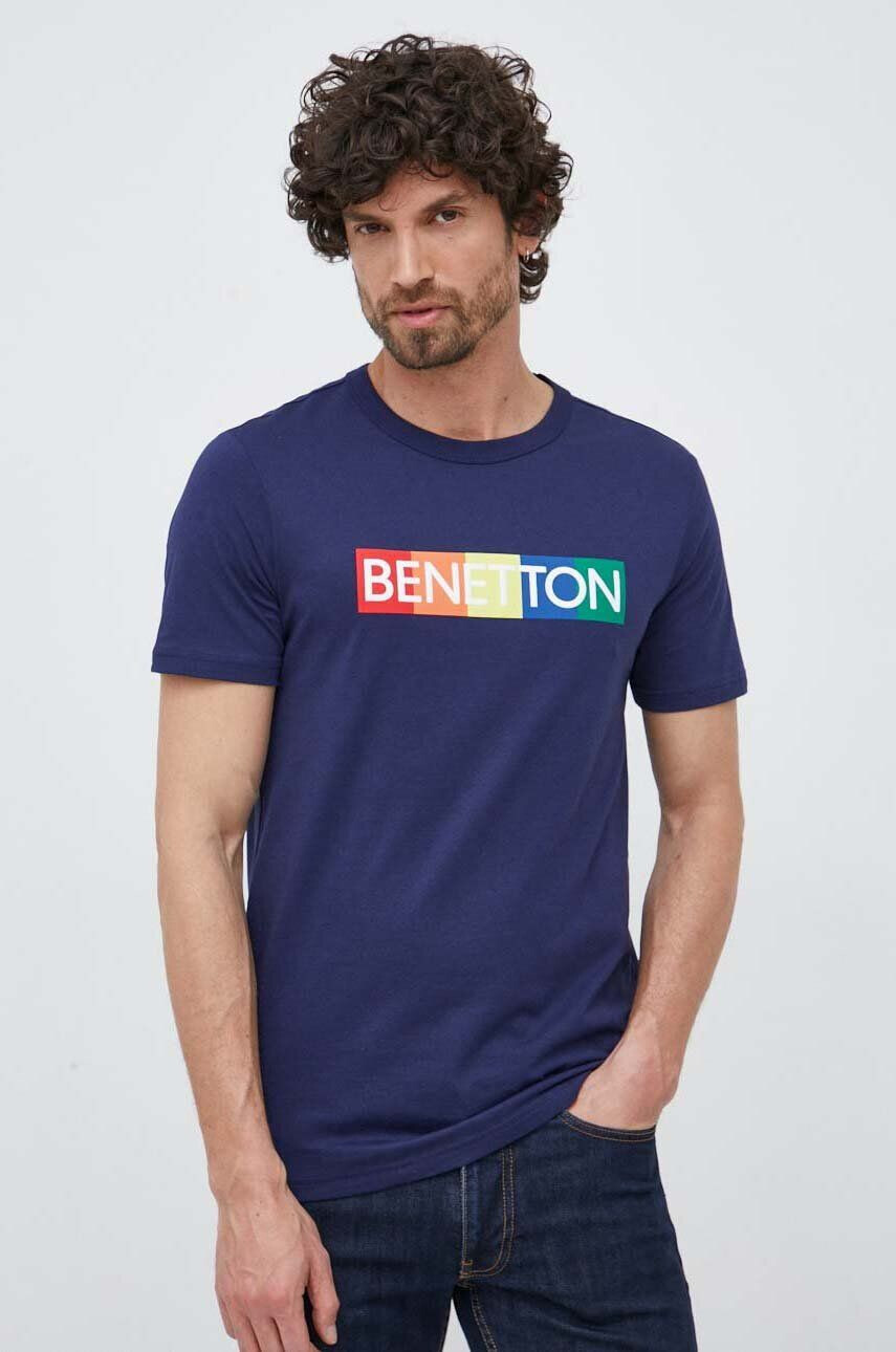 United Colors of Benetton Bavlněné tričko s potiskem - Pepit.cz