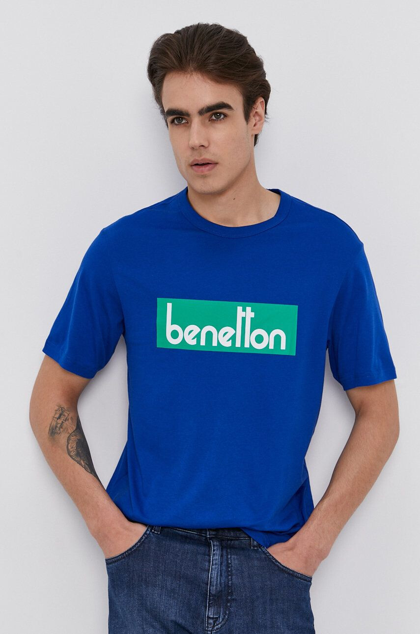 United Colors of Benetton Bavlněné tričko s potiskem - Pepit.cz