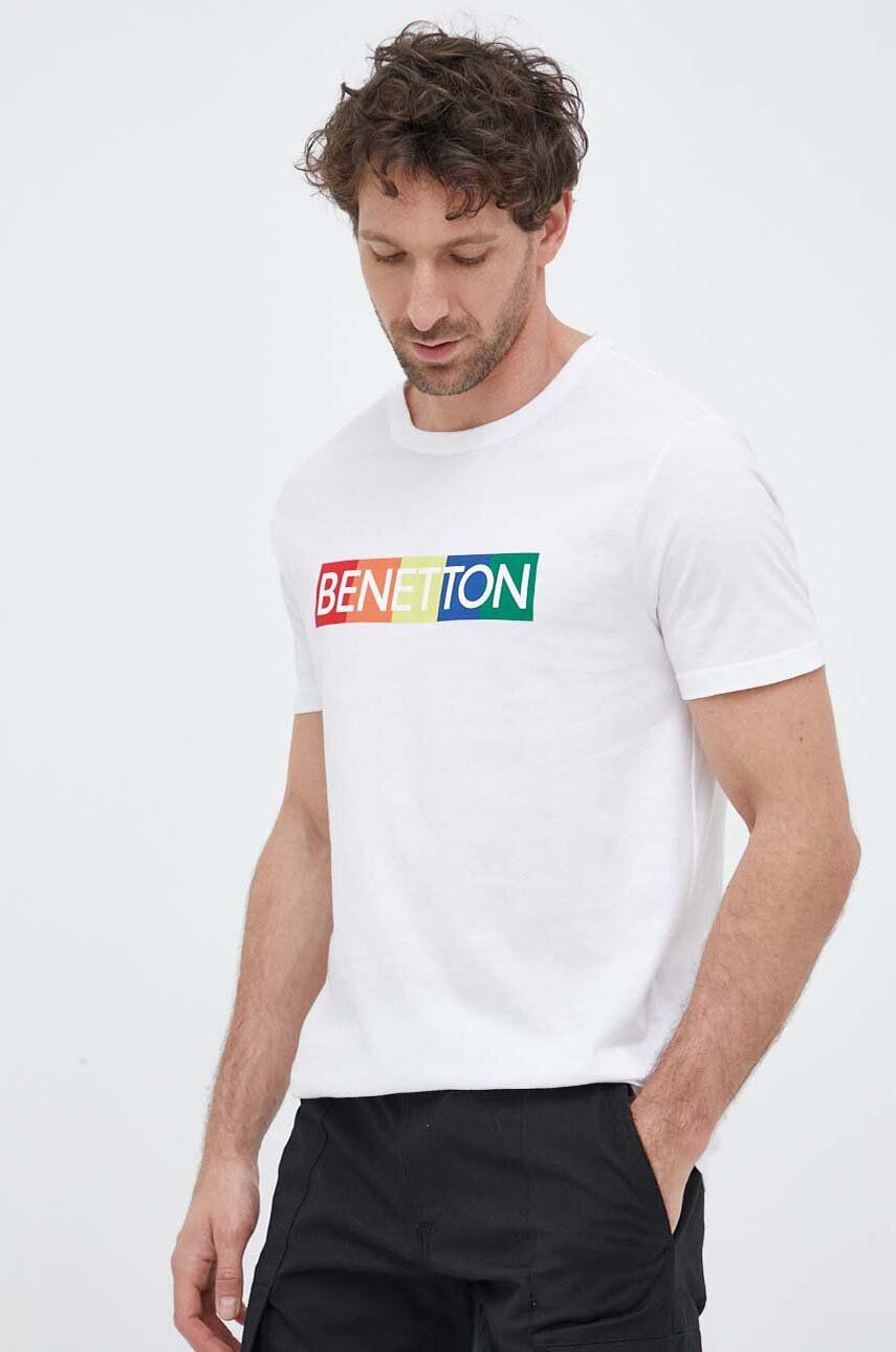 United Colors of Benetton Bavlněné tričko růžová barva - Pepit.cz