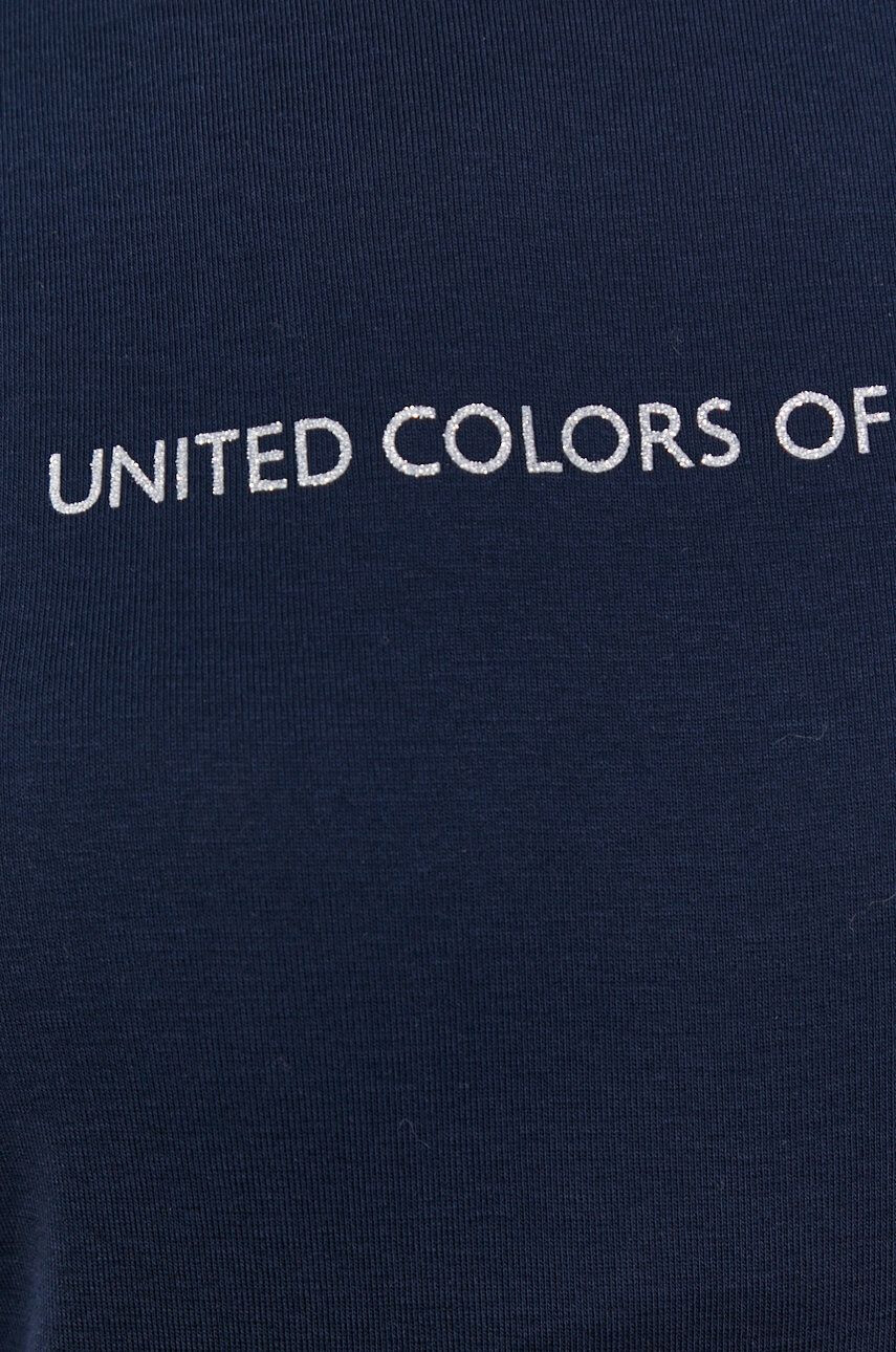 United Colors of Benetton Bavlněné tričko tmavomodrá barva - Pepit.cz