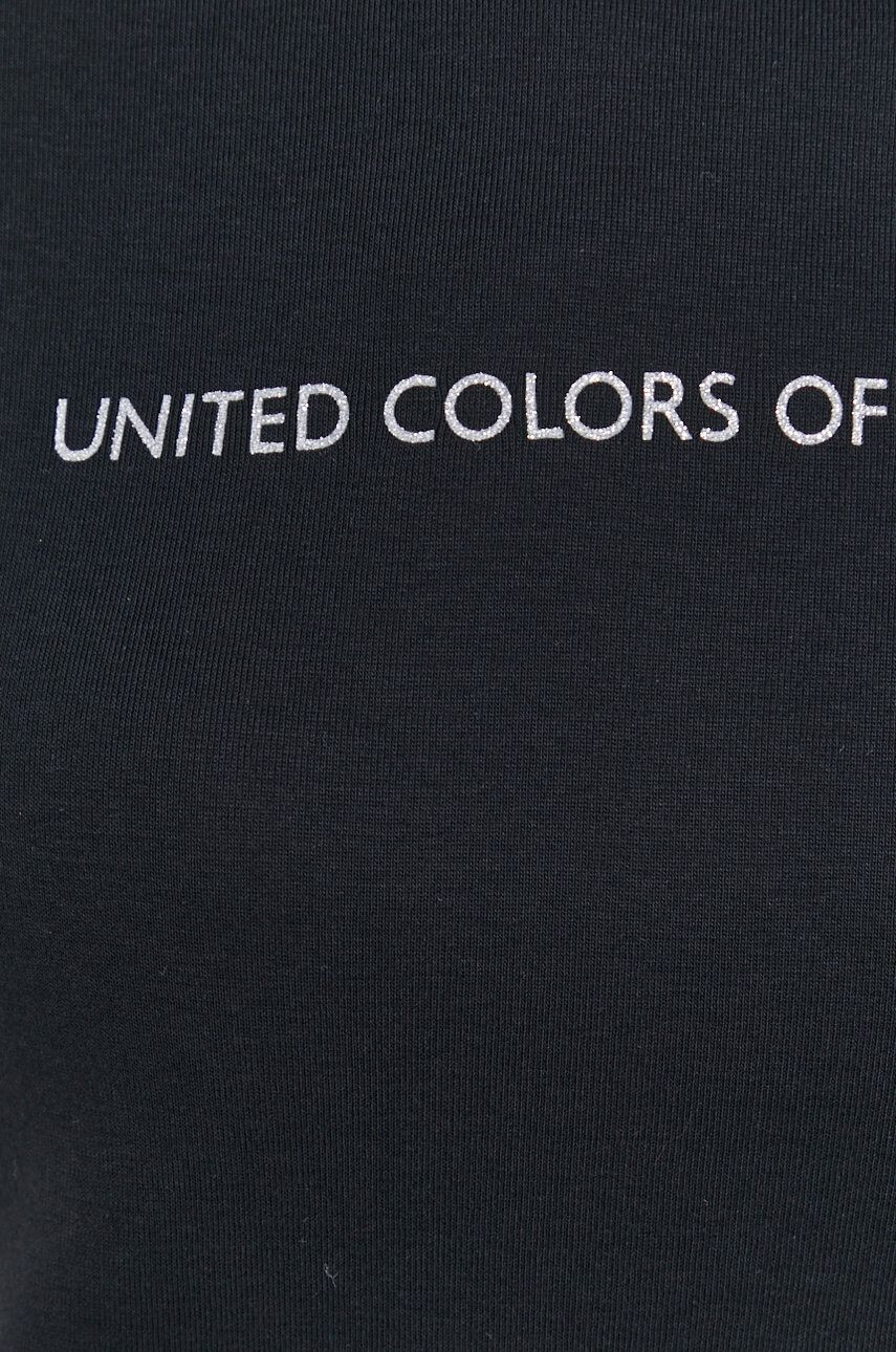 United Colors of Benetton Bavlněné tričko černá barva - Pepit.cz