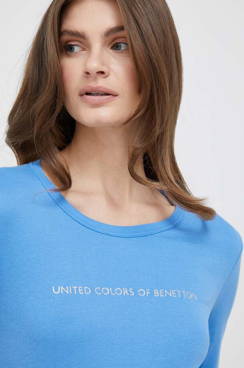 United Colors of Benetton Bavlněné tričko s dlouhým rukávem - Pepit.cz