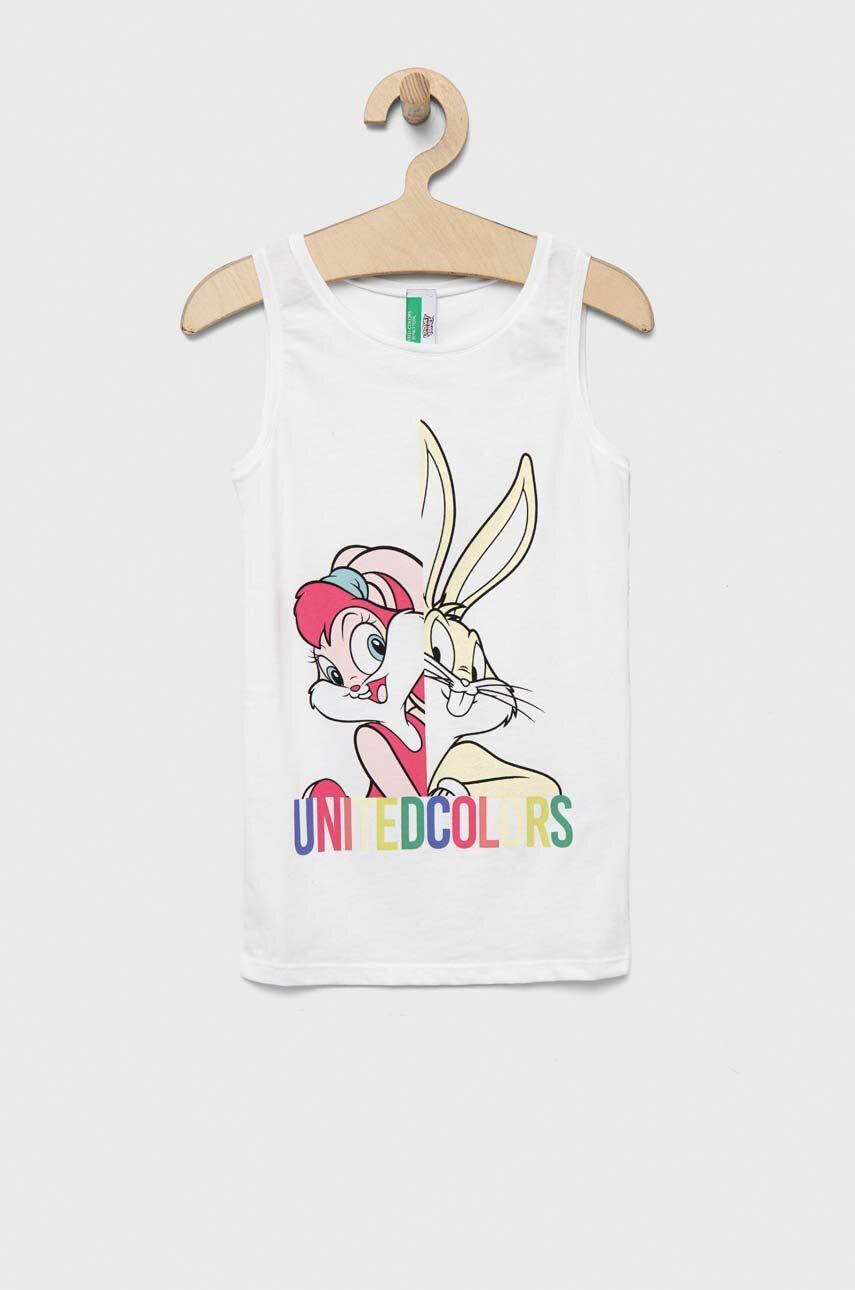 United Colors of Benetton Dětské pyžamo x Looney Tunes bílá barva - Pepit.cz