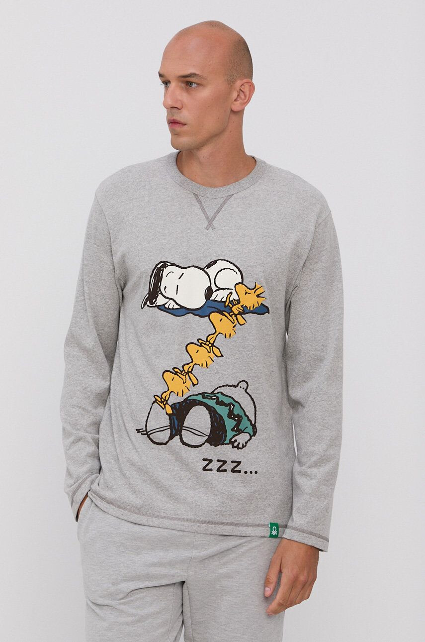 United Colors of Benetton Pyžamové tričko s dlouhým rukávem x Peanuts - Pepit.cz