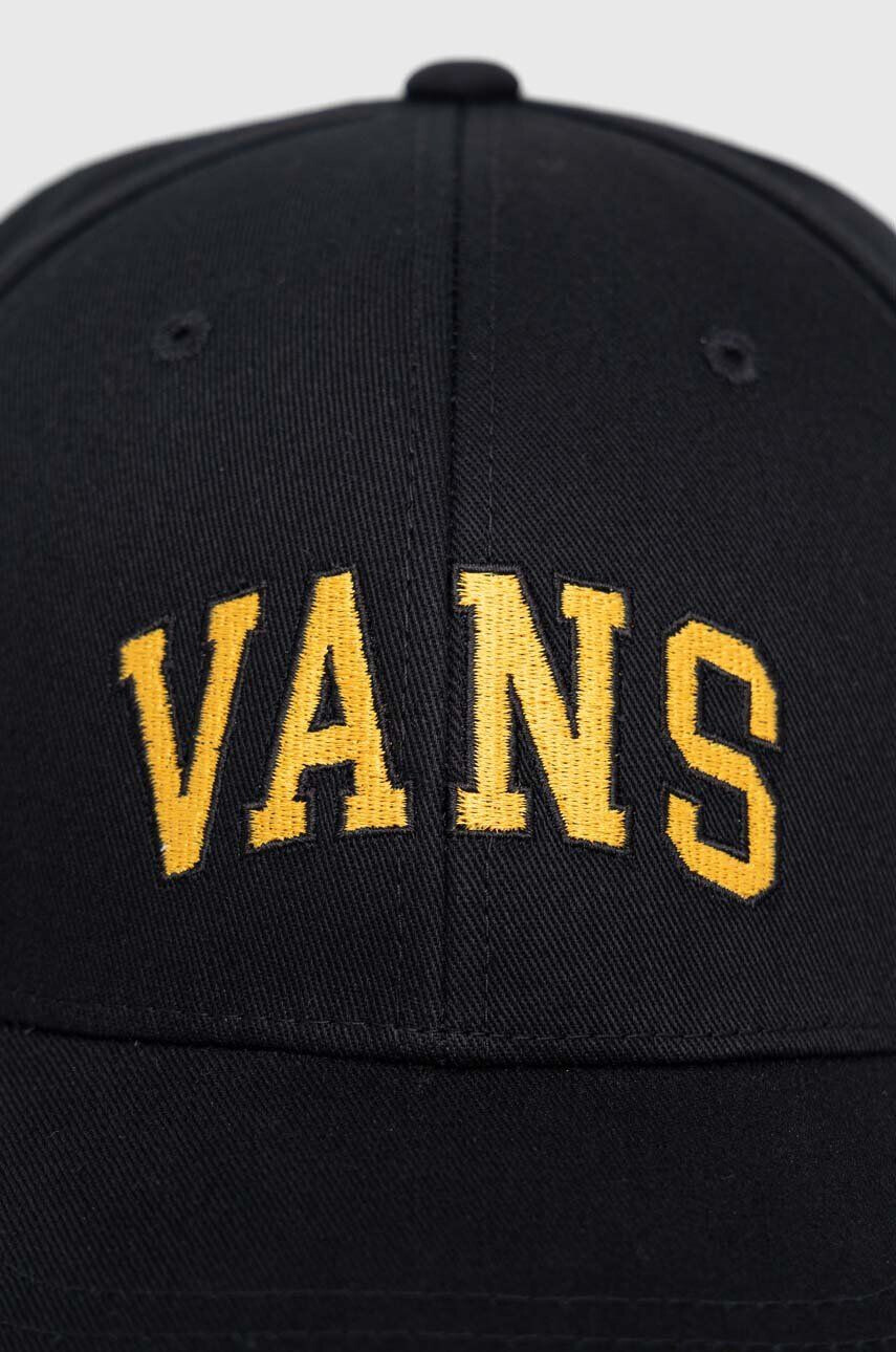 Vans Bavlněná baseballová čepice černá barva s potiskem - Pepit.cz