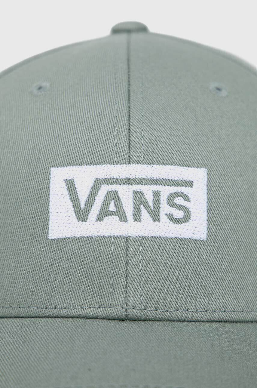 Vans Bavlněná baseballová čepice zelená barva s aplikací - Pepit.cz