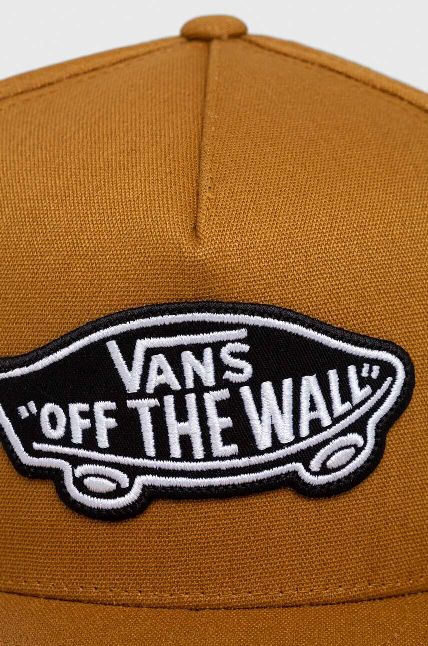 Vans Bavlněná baseballová čepice hnědá barva s aplikací - Pepit.cz