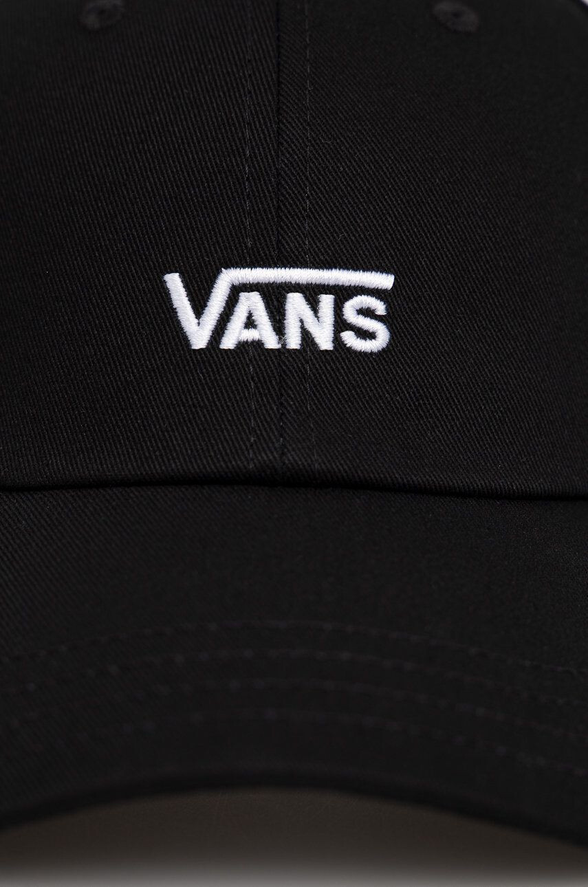 Vans Bavlněná čepice černá barva s aplikací VN0A4UM9Y281-BLACKWHITE - Pepit.cz