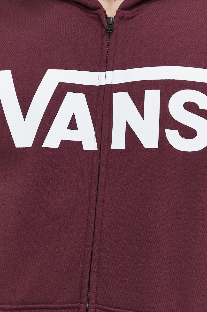 Vans Bavlněná mikina pánská vínová barva s potiskem - Pepit.cz