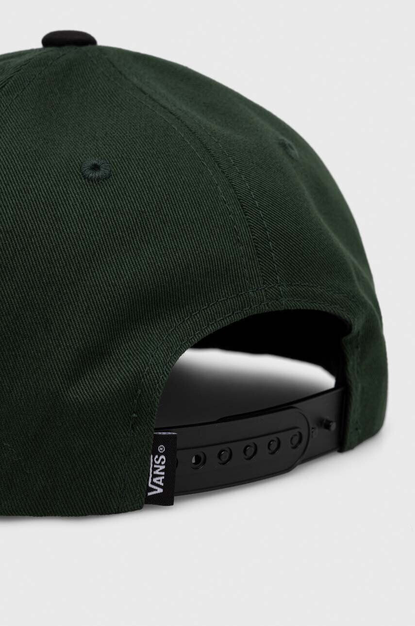 Vans Dětská bavlněná kšiltovka BY DROP V II SNAPBACK BOYS zelená barva s aplikací - Pepit.cz