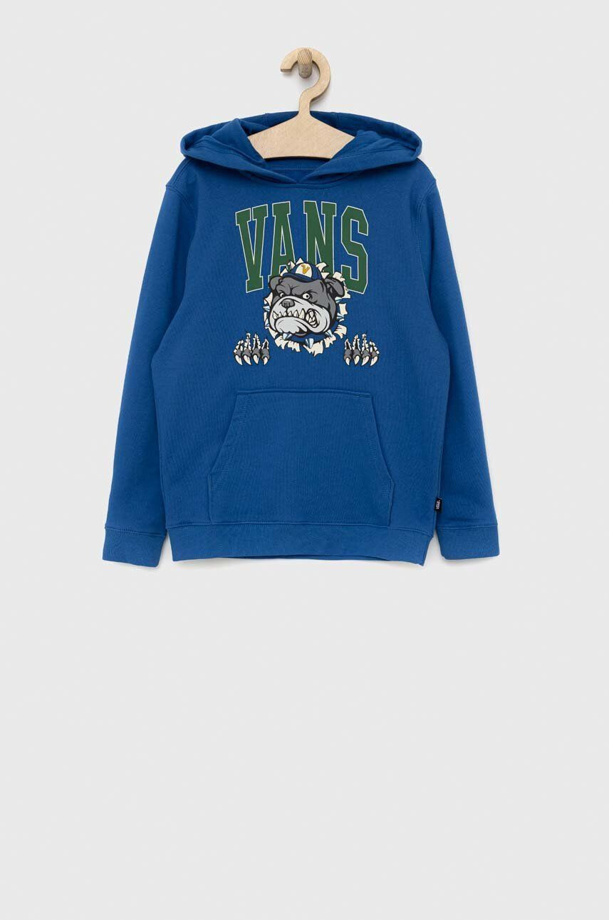 Vans Dětská bavlněná mikina VARSITY BULLDOG PO TrBl s kapucí s potiskem - Pepit.cz