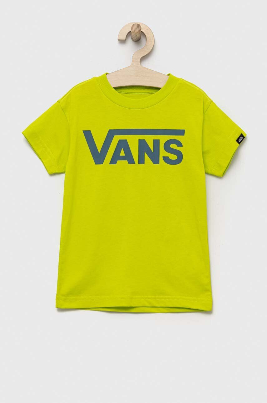 Vans Dětské bavlněné tričko BY CLASSIC KIDS EVENING PRIMROS zelená barva s potiskem - Pepit.cz