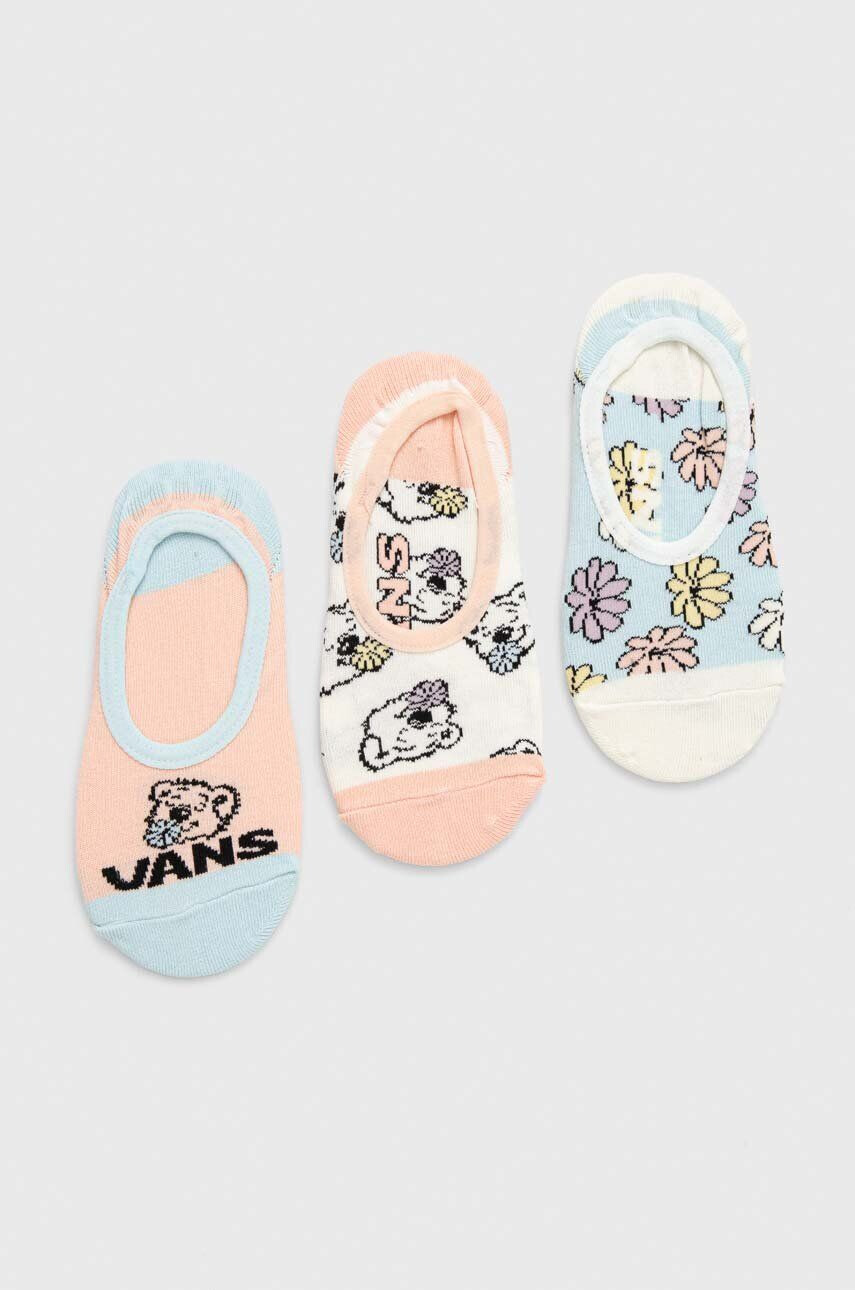 Vans Dětské ponožky BEAR FRIENDS CANOODLE TROPICAL PEACH 3-pack oranžová barva - Pepit.cz