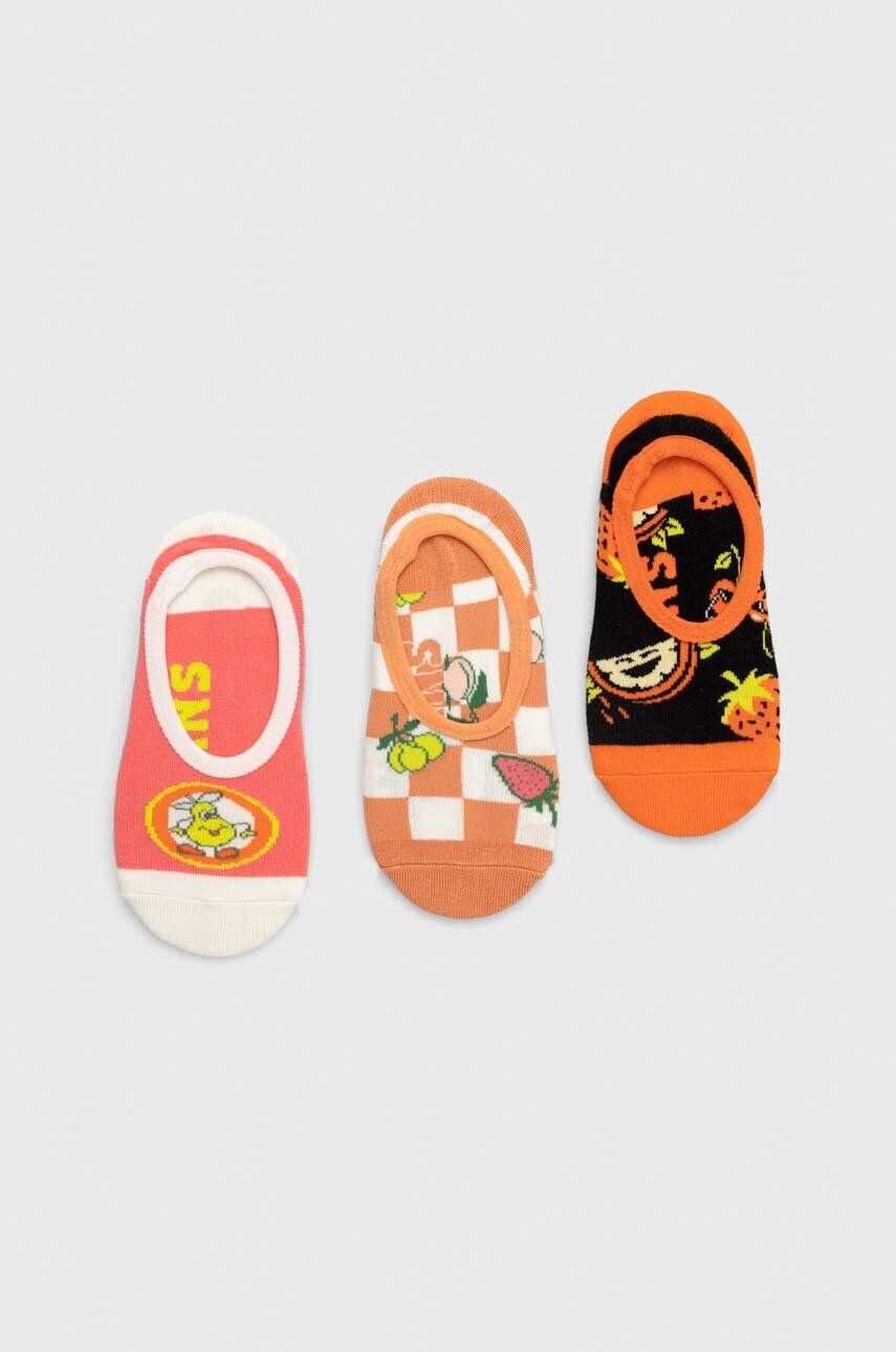 Vans Dětské ponožky LET THERE BE FRUIT CANO CALYPSO CORAL 3-pack oranžová barva - Pepit.cz