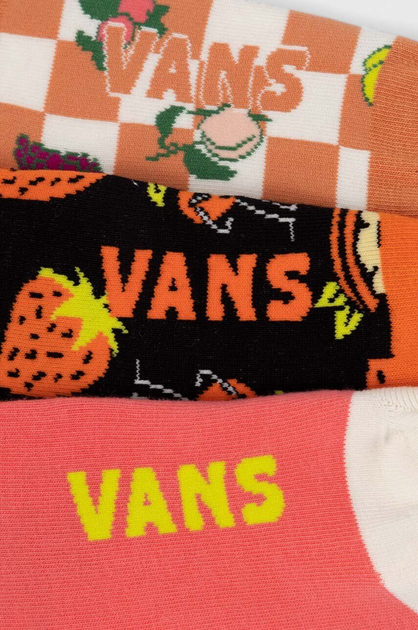 Vans Dětské ponožky LET THERE BE FRUIT CANO CALYPSO CORAL 3-pack oranžová barva - Pepit.cz