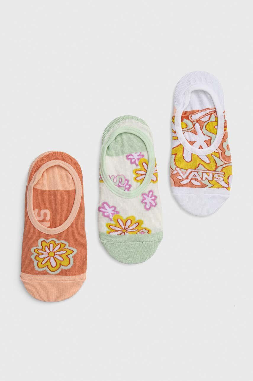 Vans Dětské ponožky PSYCHEDELIC FLORAL CANO SUN BAKED 2-pack oranžová barva - Pepit.cz