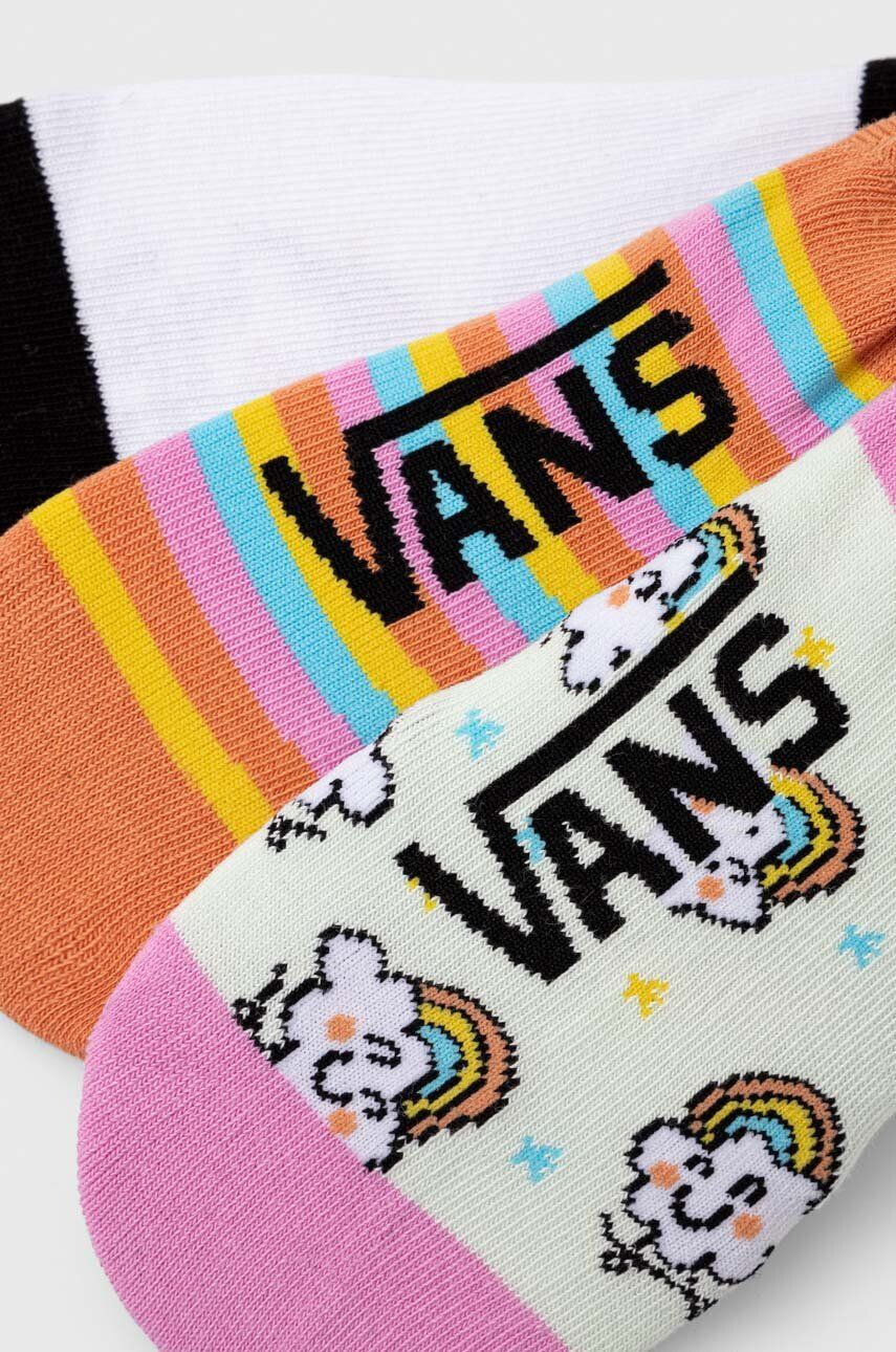 Vans Dětské ponožky RAINBOW RIDER CANOODLE White/Black 3-pack - Pepit.cz