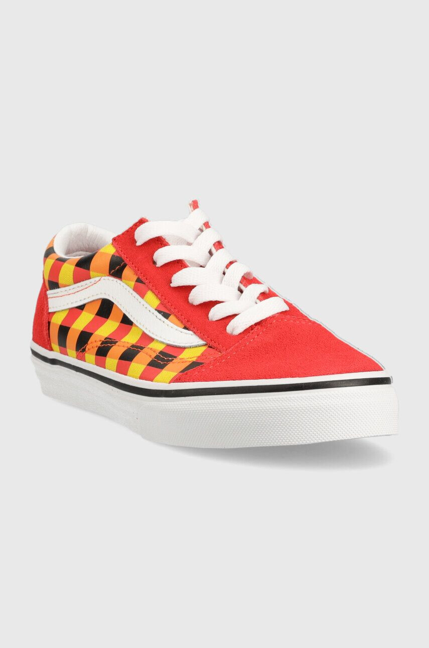 Vans Dětské tenisky JN Old Skool GLOW MULTI červená barva - Pepit.cz