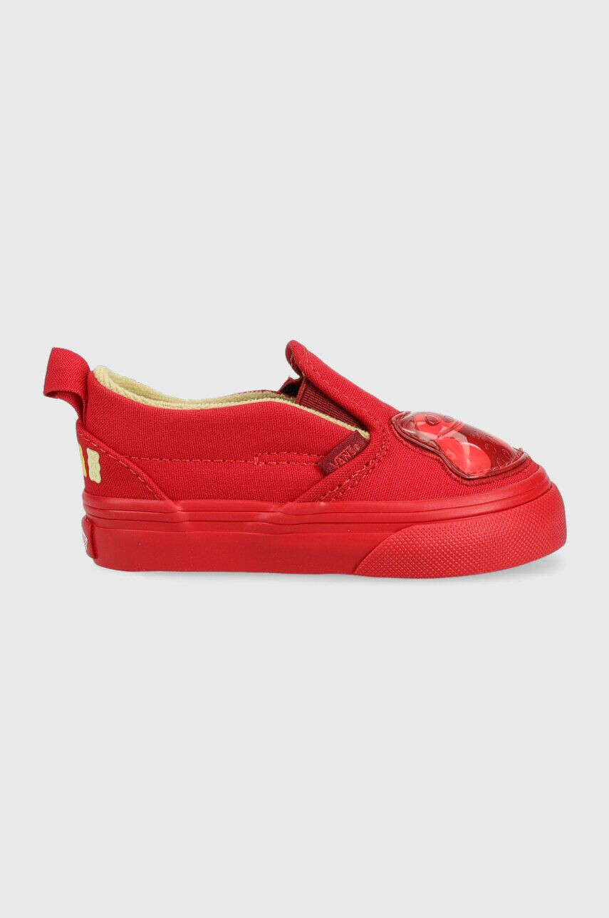 Vans Dětské tenisky Slip-On V HARIBO HARB GOLD červená barva - Pepit.cz